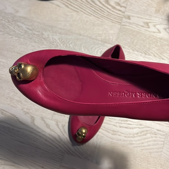 Alexander McQueen Flats Dark Pink 38.5 - Picture 2 of 4